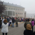 Imagen de la protesta que tuvo lugar ayer en Toreno a primera hora de la mañana. ASOCIACIÓN TORESIL