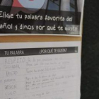 Detalle del mural colgado en la sede de la institución.
