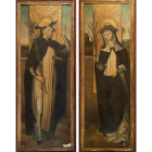 Estos dos óleos del siglo XVI representan a San Pedro Mártir y a Santa Catalina de Siena.