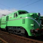 La locomotora 7766 tras la restauración de los daños