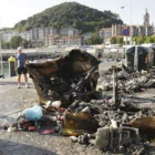 Daños en el puerto provococados por los vándalos.