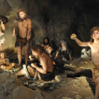 Recreación de un grupo de humanos neandertales. DL