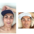 El parecido de Shanta y Cristiano, en la cuenta de Instagram del joven.