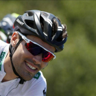 Tom Dumoulin, durante la decimo sexta etapa de la Vuelta Ciclista a España, que ha partido de Luarca y ha terminado en Ermita del Alba (Quirós), con un recorrido de 175,8 kilómetros.