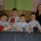 Formación del equipo del colegio Luis Vives de categoría benjamín