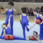 Un momento de la exhibición de gimnasia rítmica celebrada ayer