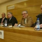 De izquierda a derecha, Cándido Alonso, Antonio Gamoneda, Félix Pacho Reyero y Alfonso García