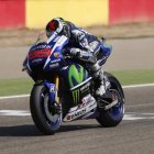 Jorge Lorenzo (Movistar Yamaha) durante la carrera final del Gran Premio Aragón.