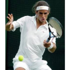 Feliciano López, en el transcurso de un partido en Wimbledon