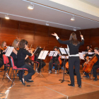 La orquesta del conservatorio Ángel Barja ofreció un concierto durante la inauguración.