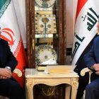 Los ministros de Relaciones Exteriores de Irán e Irak en una reunión oficial.