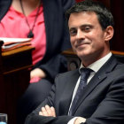 Manuel Valls, durante una sesión en la Asamblea de París