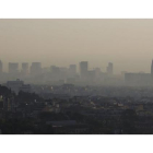 Visión de Barcelona un día de alta contaminación.