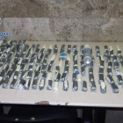 Parte de la cocaína incautada, dividida en paquetes listos para su distribución.