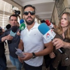 Antonio Manuel Guerrero, miembro de La Manada, ante el juzgado de guardia de Sevilla.