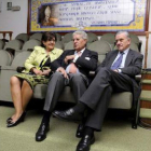 Matilde Sierra, Urbano González y Valentín Fuster, ayer en la Universidad de León.