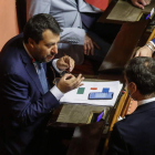 Mateo Salvini en el Senado. FABIO FRUSTACI