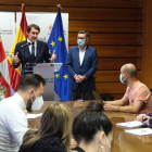 Juan Carlos Suárez-Quiñones explica, ayer, su postura sobre la Estrategia Forestal Europea. PRENSA CYL