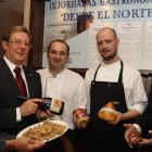 Los cocineros, en un momento de la presentación de las jornadas de El Corte Inglés.