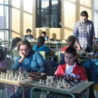 josé Sande durante la jornada de ajedrez que se vivió en el instituto.