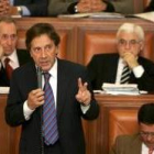 El portavoz del Grupo Socialista, Ángel Villalba, durante el Pleno de las Cortes de Castilla y León