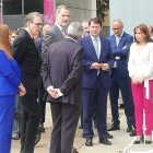 El rey en su visita al campus ponferradino. DL
