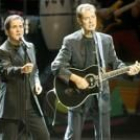 Ramón Arcusa y Manuel de la Calva, ayer durante su actuación en el Auditorio Ciudad de León