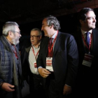 Méndez, Fernández Toxo, Rosell y Garamendi, ayer en Madrid.