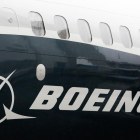 El logo de la compañía aérea en un Boeing 737 MAX.