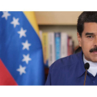 Nicolás Maduro durante su aparición pública haciendo referencia a Mariano Rajoy. EFE