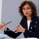 La portavoz del Gobierno y ministra de Hacienda, María Jesús Montero. CHEMA MOYA