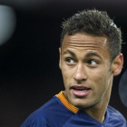 Neymar, durante el derbi copero con el Espanyol en el Camp Nou.