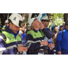 Los mineros leoneses gritan frente al Ministerio de Industria