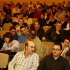 Un momento de la asamblea de Antibióticos, que se celebró el jueves en el salón de actos de UGT