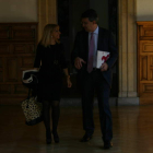 Gancedo y Martínez Majo, a su salida de la reunión para abordar el acceso de San Andrés al Consorcio