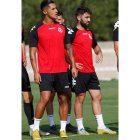 Hugo Rodríguez, esta semana durante uno de los entrenamientos de la Cultural. JESÚS F. SALVADORES