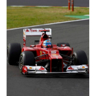 El piloto español, Fernando Alonso, en su Ferrari.