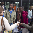 Llegada a Madrid del primer grupo de refugiados procedentes de Italia, dentro del programa comunitario de reubicación. DIEGO CRESPO