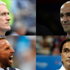 Deschamps (Francia), Martínez (Bélgica), Southgate (Inglaterra) y Dalic (Croacia), en la cima de la Copa del Mundo.