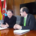 El alcalde con el mayordomo de la Hermandad, Marco Morala.