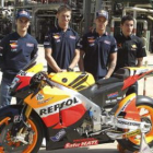 Pedrosa, Stoner, Dovizioso y Marc Márquez, con la Honda.
