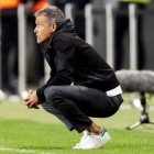 Luis Enrique dando instrucciones a sus jugadores en uno de los partidos de España. NILS PETTER NILSSON