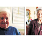Abilia Blanco Cadenas cumple 104 años en Villafer el próximo 23 de febrero. Teonila Blanco, a la derecha, alcanzó ayer los 102 años de edad en León. DL / J. NOTARIO