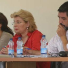 Lorenzana, Ana Vicente y Manuel Mitadiel, en el pleno para aprobar el nuevo PGOU.