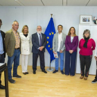 Arias Cañete con la delegación leonesa en Bruselas