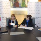 El convenio con Afadeva se firmó ayer en la Diputación de León.