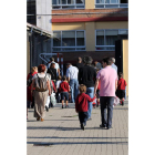 Primer día de clase en un colegio de la capital leonesa.