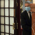 El ministro del Interior, Fernando Grande-Marlaska, a su salida del pleno del Congreso.