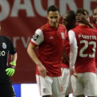 Iker Casillas, tras encajar el tercer tanto del Braga.