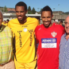 Serafín Vázquez, Rui, Valdo y el mítico futbolista Marianín.